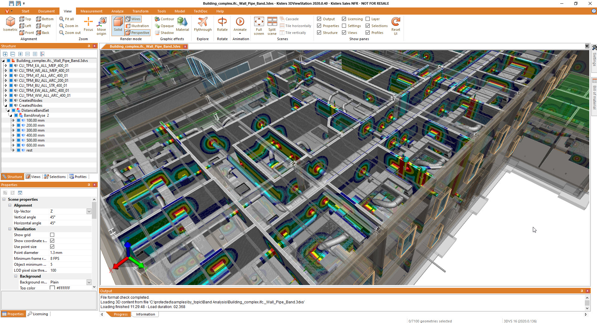 BIM viewer Building Distance Detail