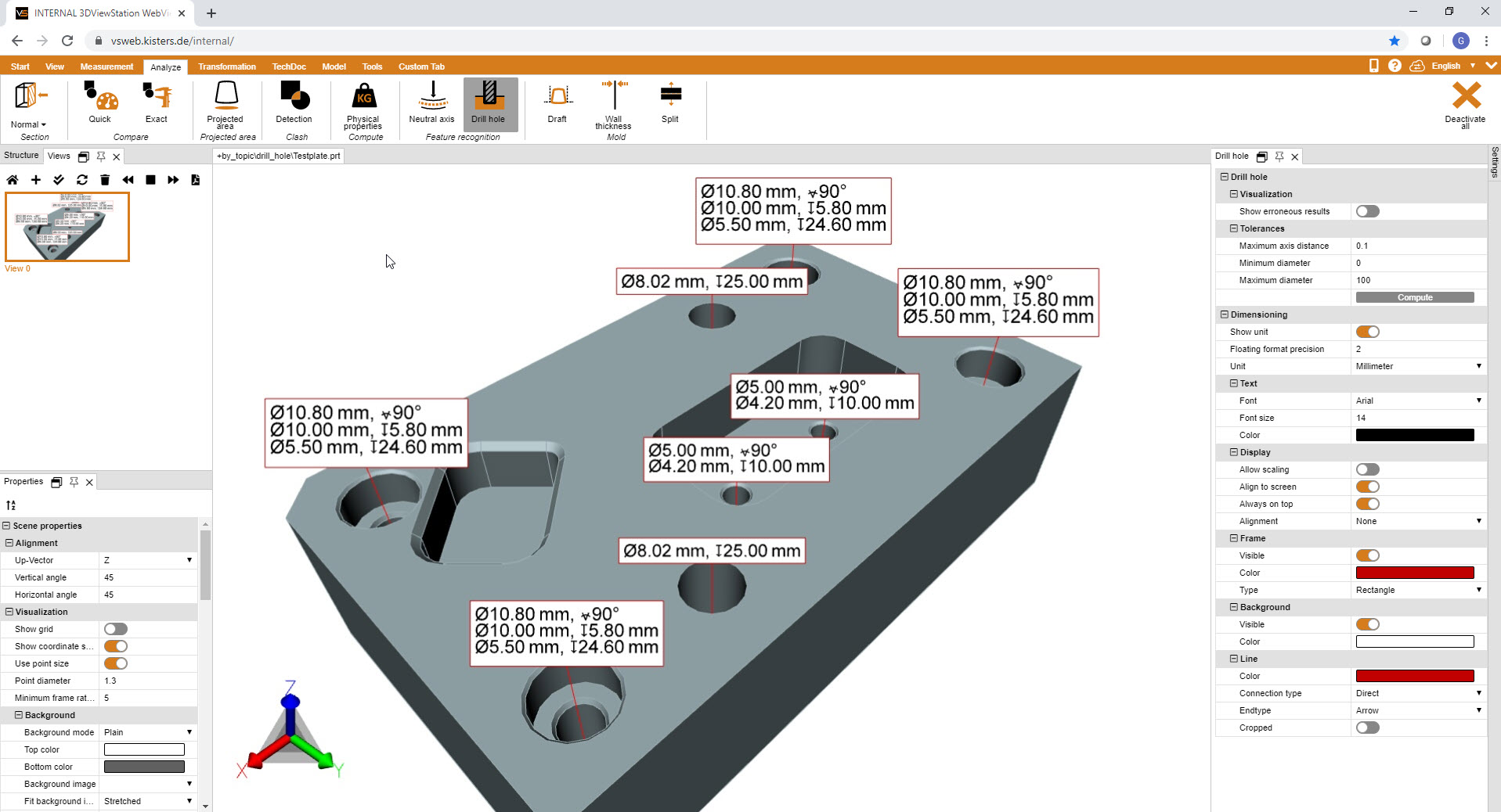 Digital Mock up Drill Hole Plate