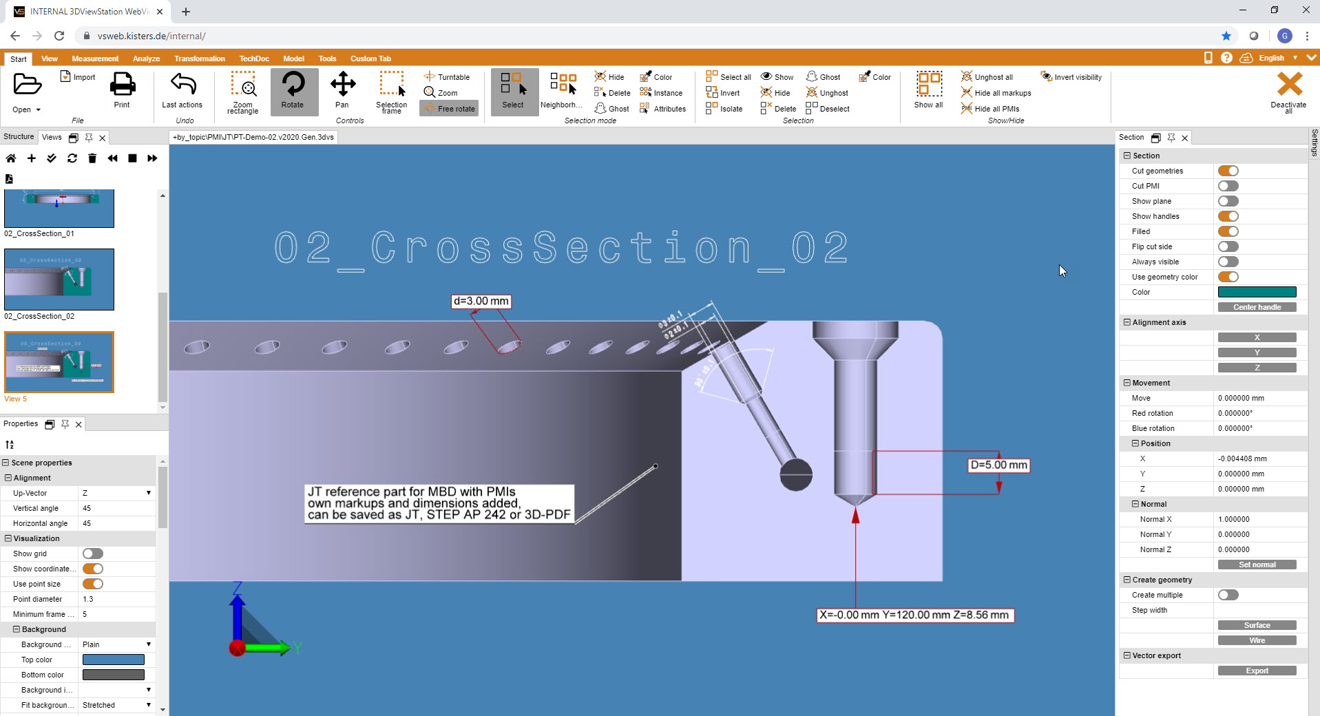 JT Viewer NX Viewer JT with PMI views own Markups JT2Go