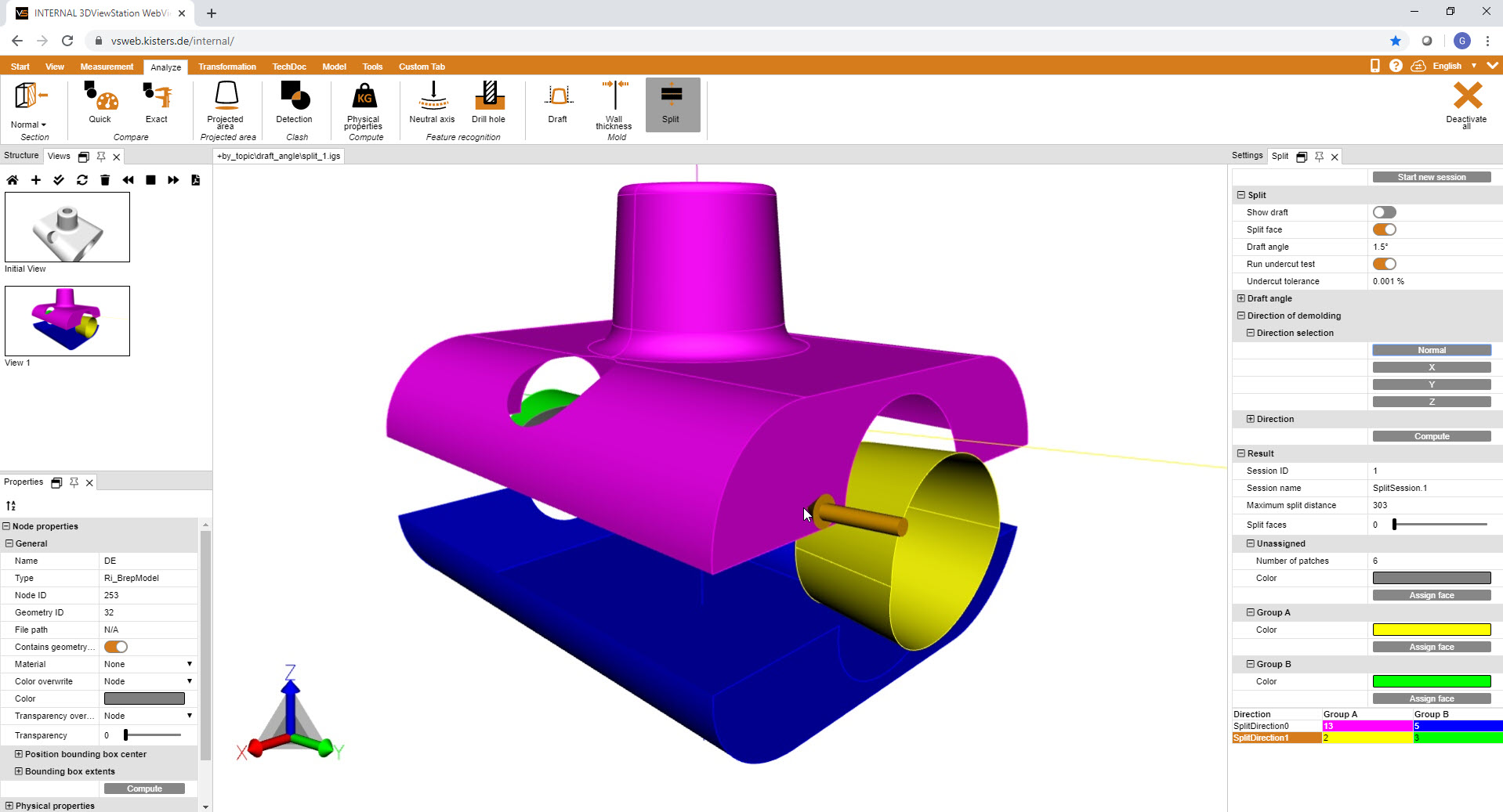 JT Viewer NX Viewer Split