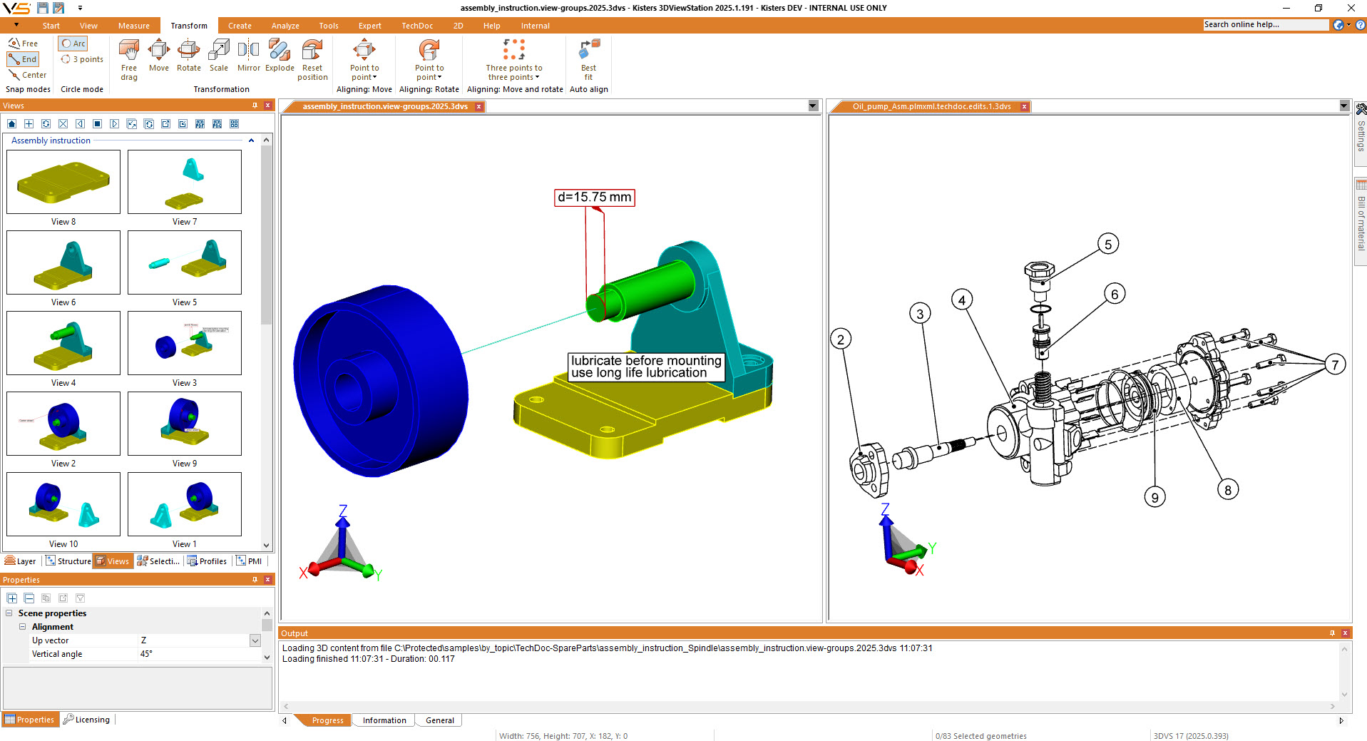 3D Workinstructions with Kisters 3DViewStation