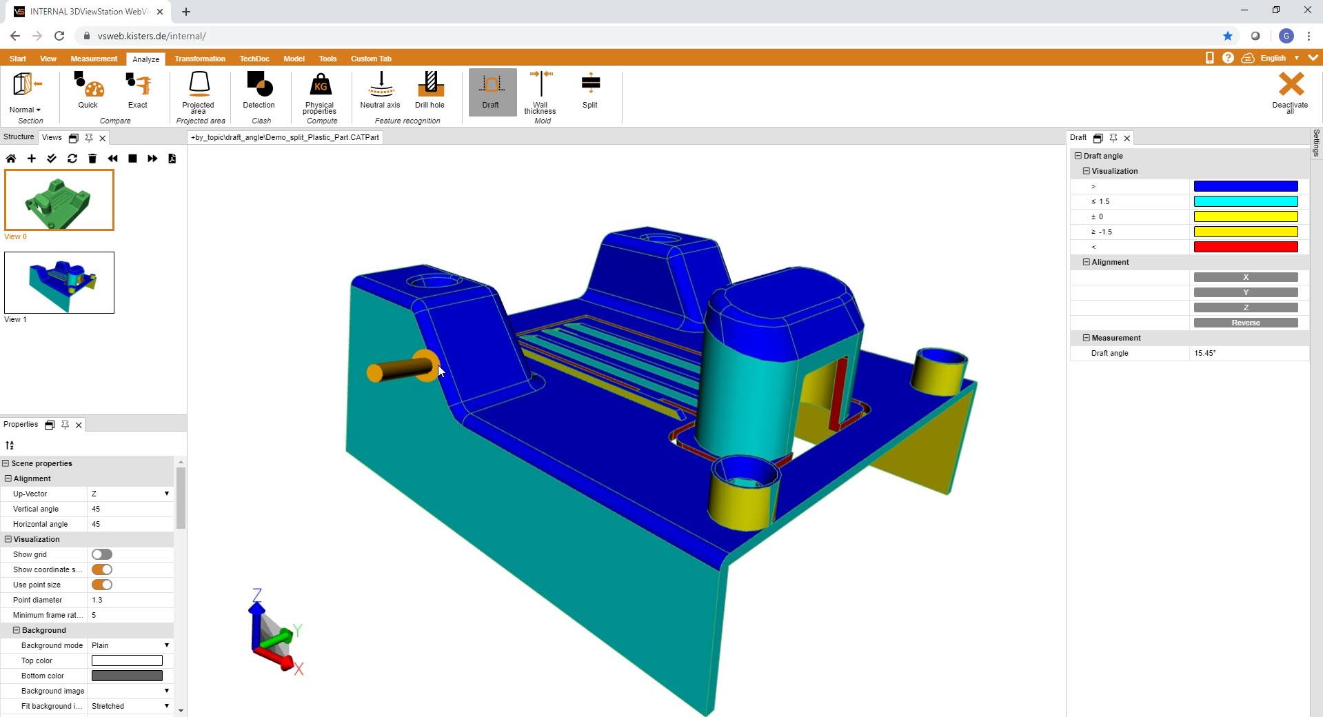 3DViewStation draft angle