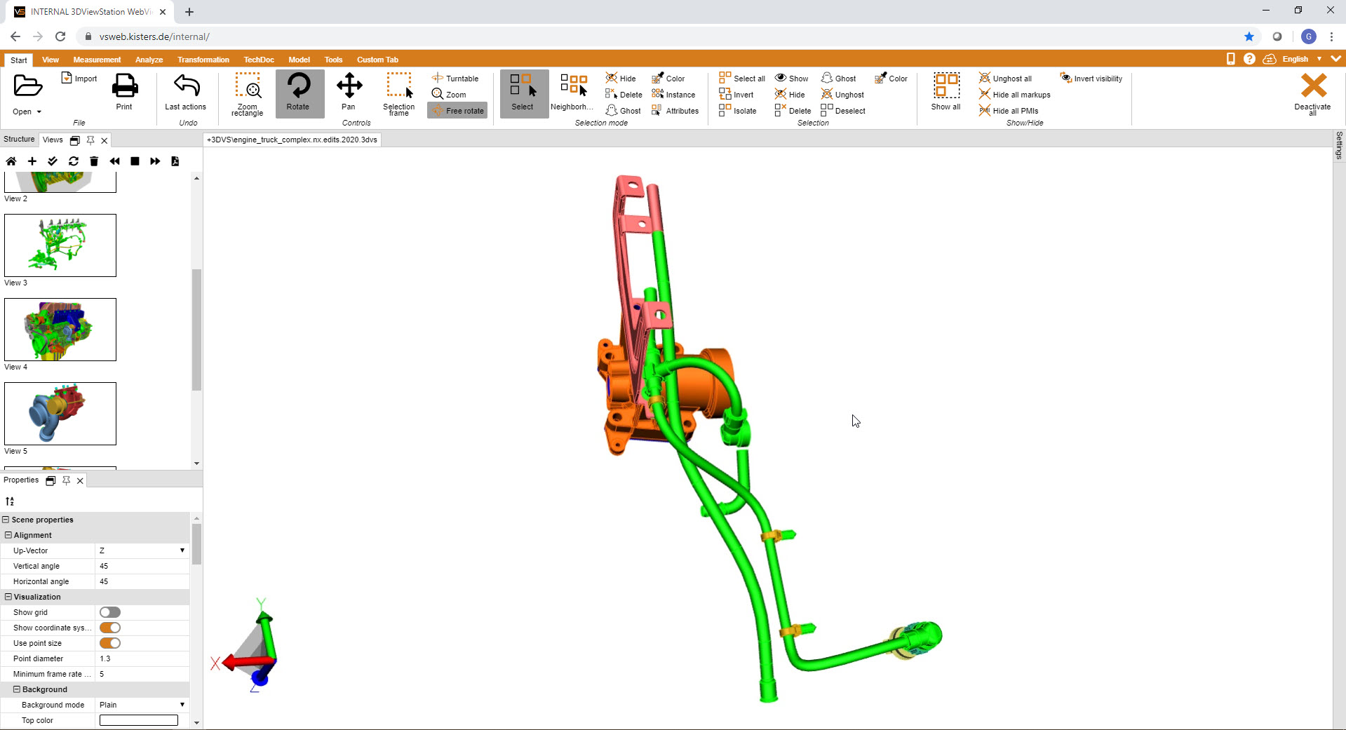 3DViewStation Neighborhood Search Linear Distance Result