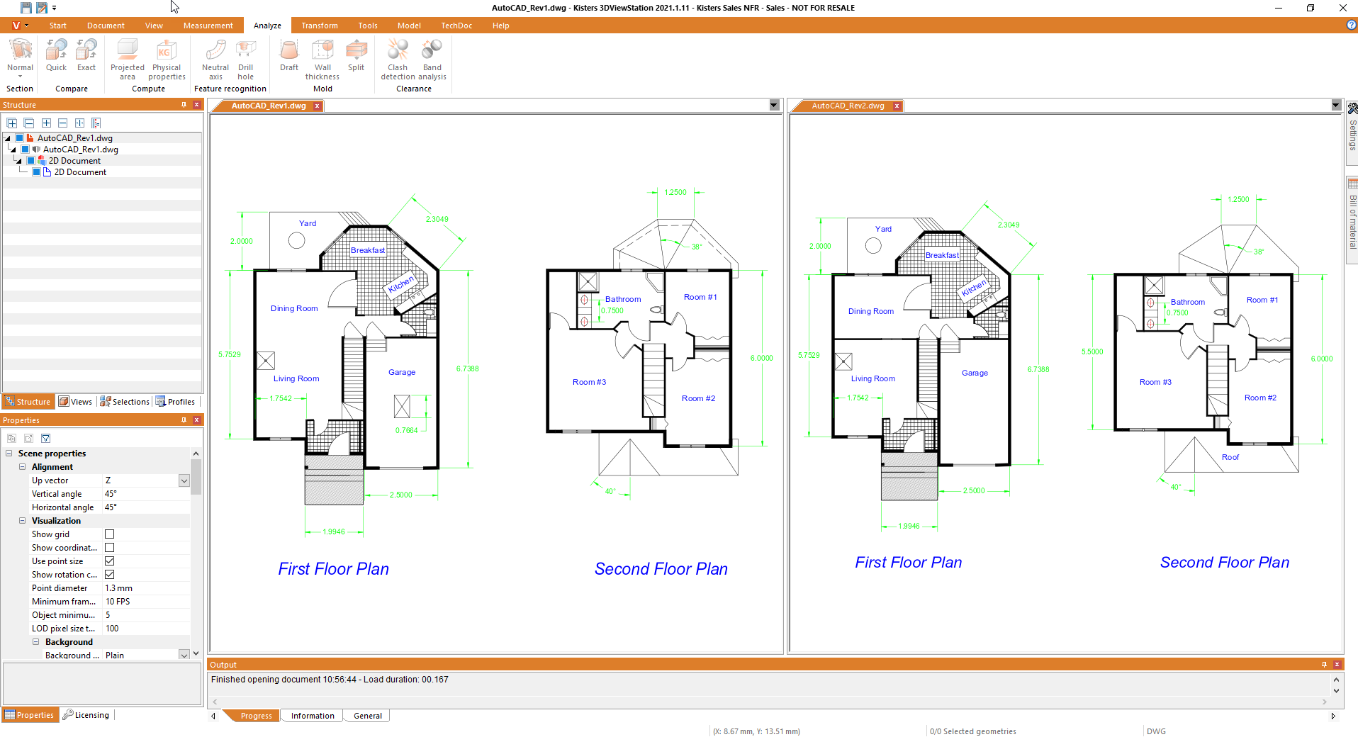 dwg trueview side by side compare vergleich