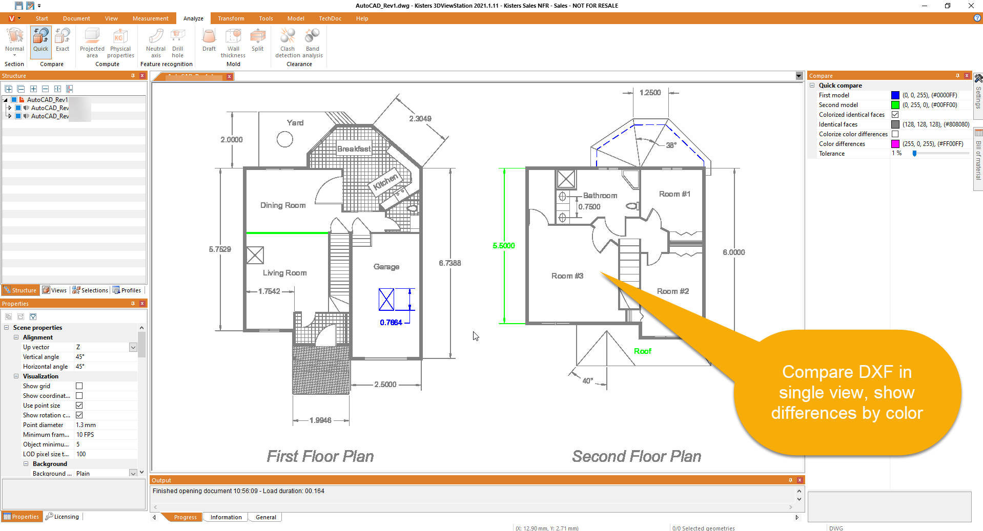 dxf viewer compare drawings vergleich zeichnungen