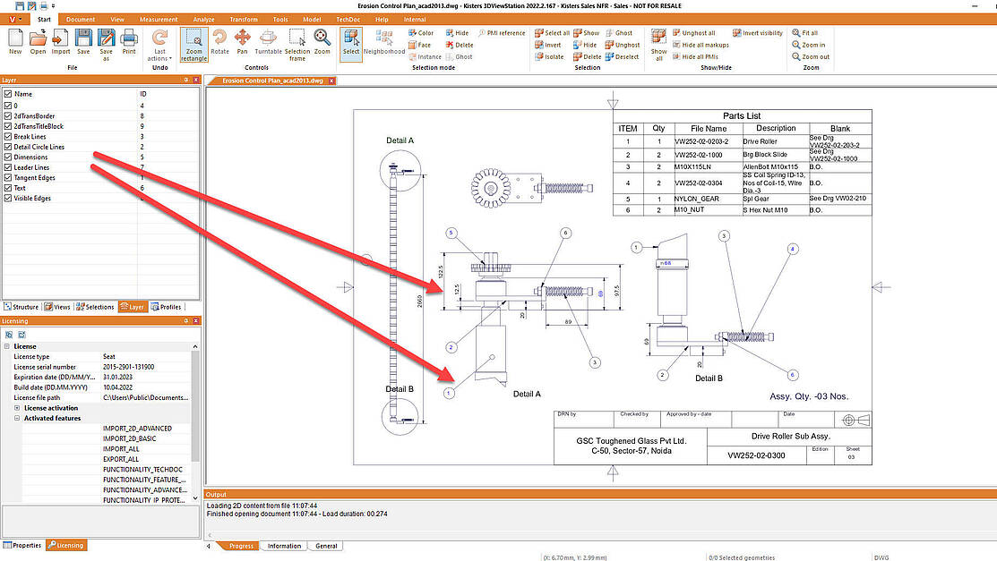  2D Drawing DWG all layers