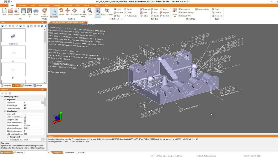 displaying 3D annotated model with multiple PMIs - 3DViewStation