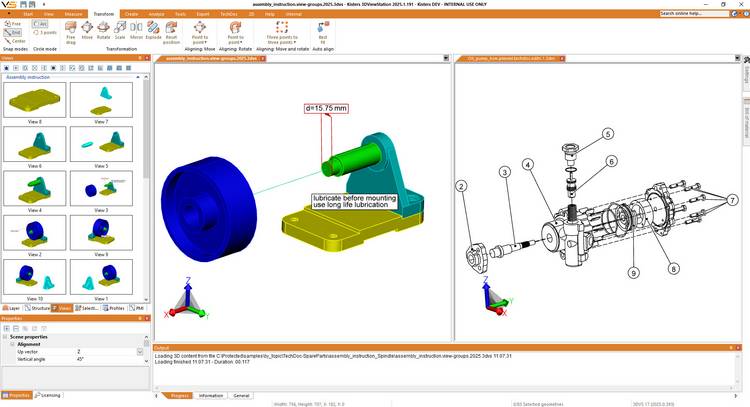 3D Workinstructions with Kisters 3DViewStation