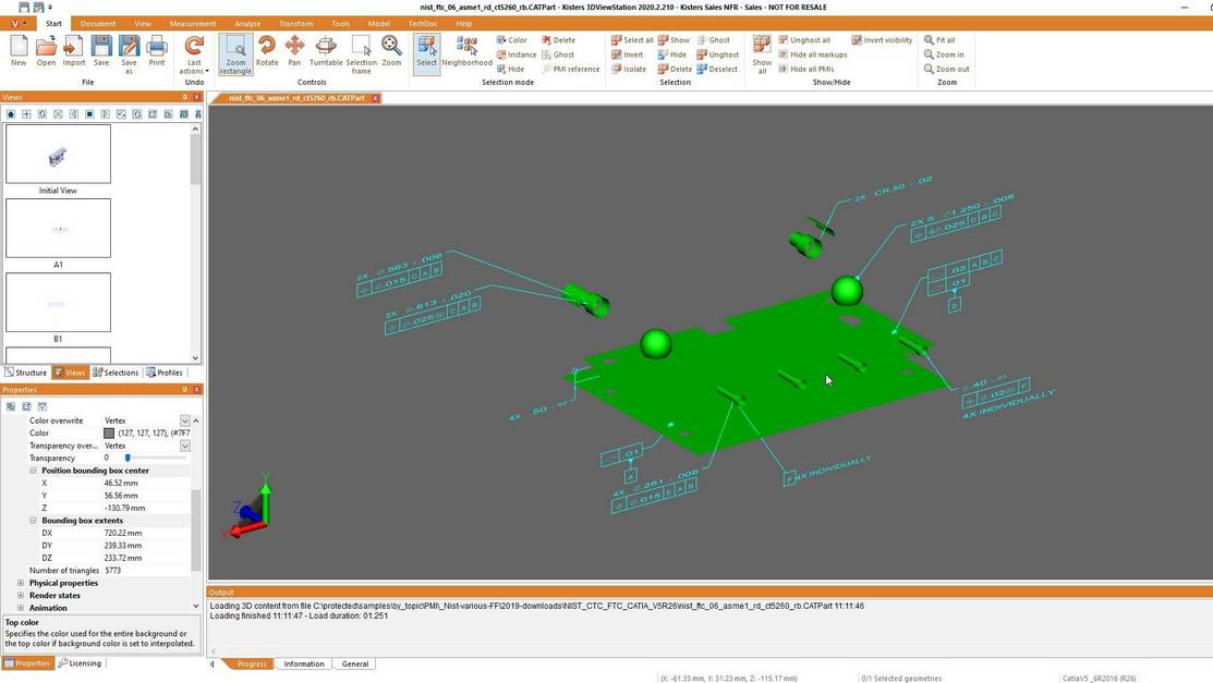 isolate selection of multiple PMIs - 3D CAD viewer 3DViewStation