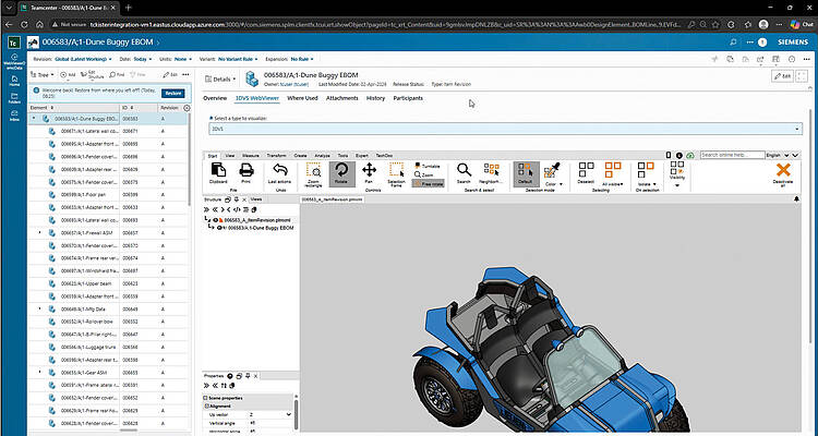 Siemens Teamcenter Integrationen mit der Kisters 3DViewStation