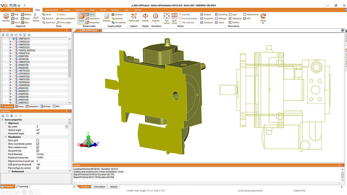 Generate drawing from a cutted part
