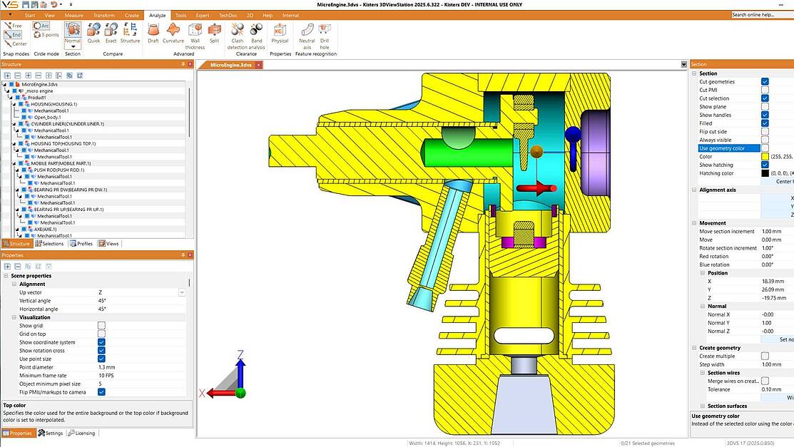 Hatching per cut_geometry y 2025.6
