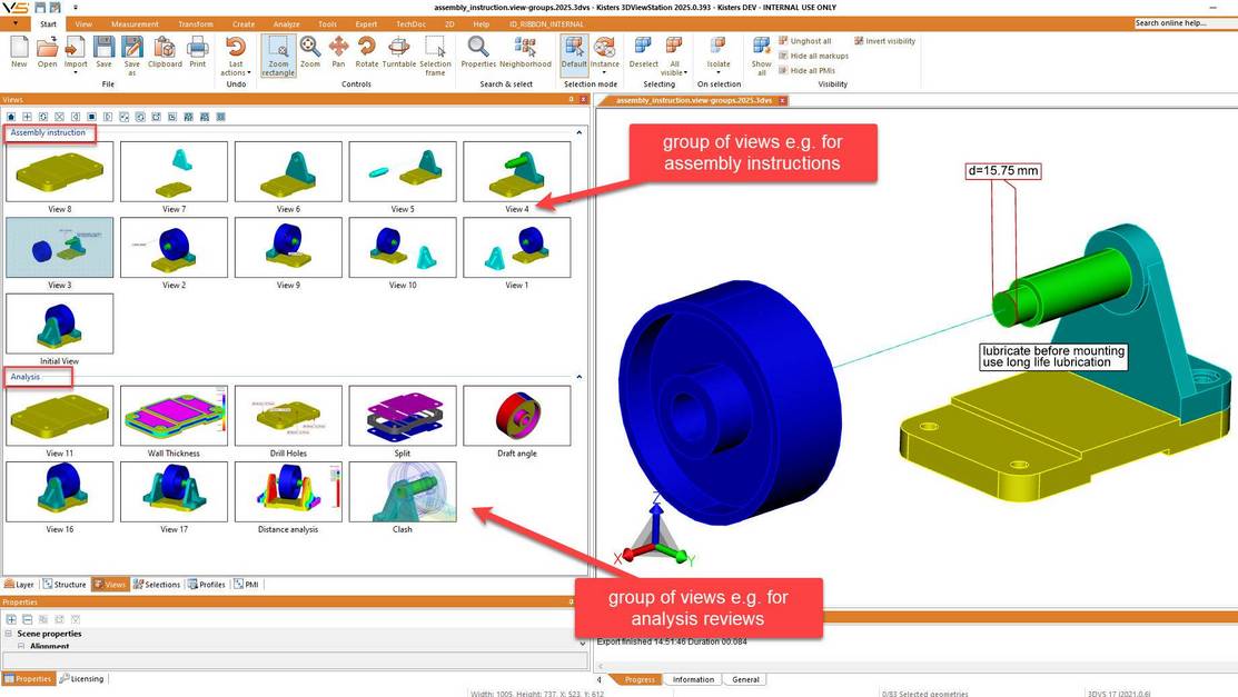 3DViewStation groups of views - work instructions