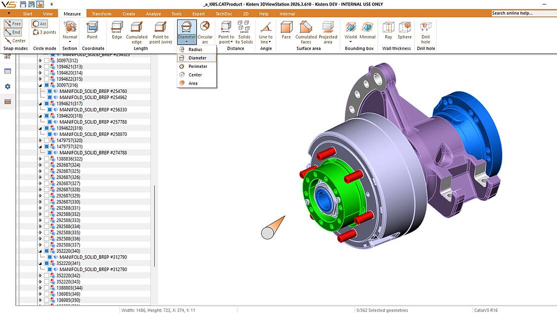 3DViewStation Desktop version in touch-mode: UI ribbon 3DViewStation Desktop version in touch-mode: UI ribbon