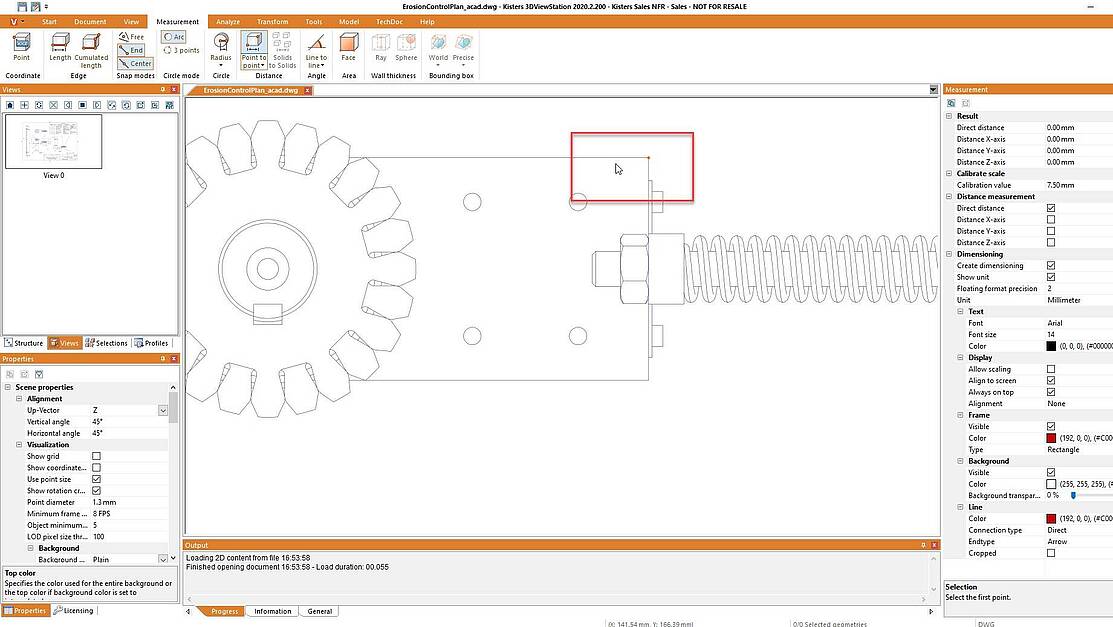 3DViewStation - snapping endpoints of lines in a 2D CAD viewer