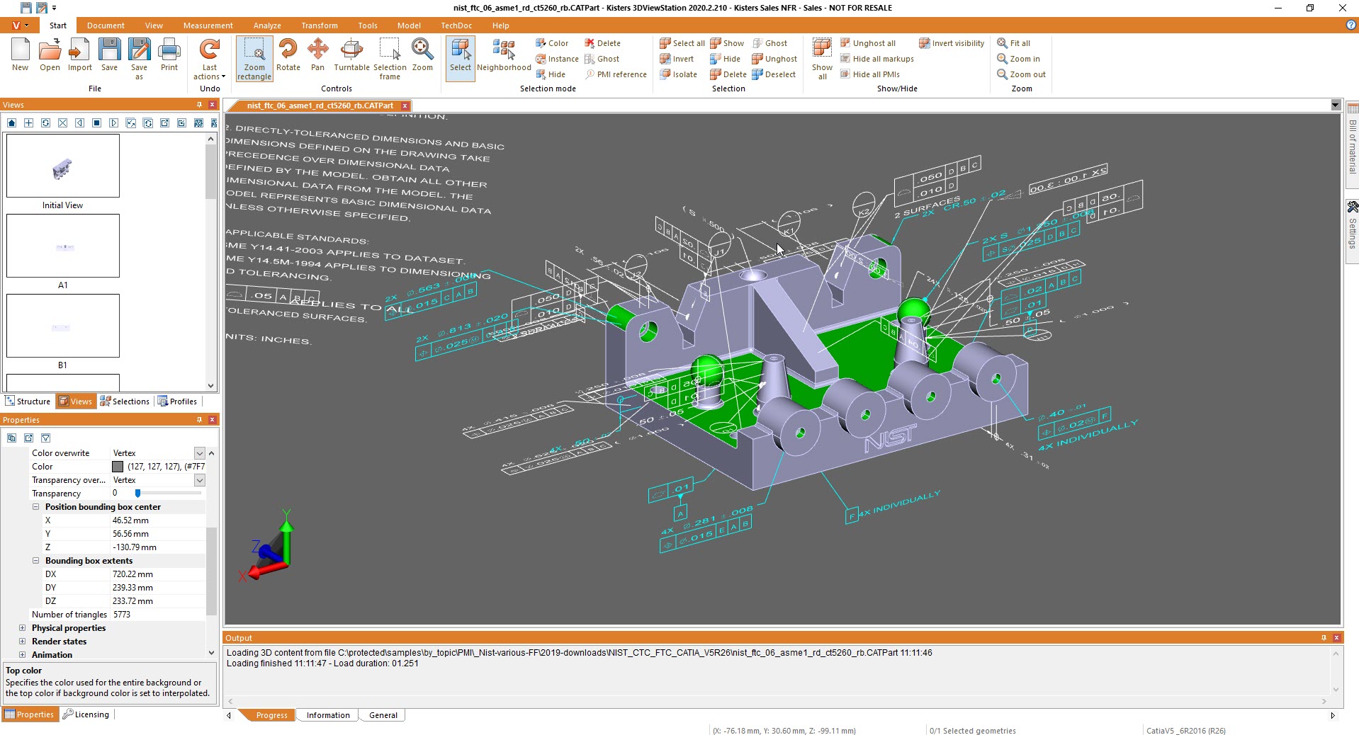 selection of multiple PMIs - 3D CAD viewer 3DViewStation