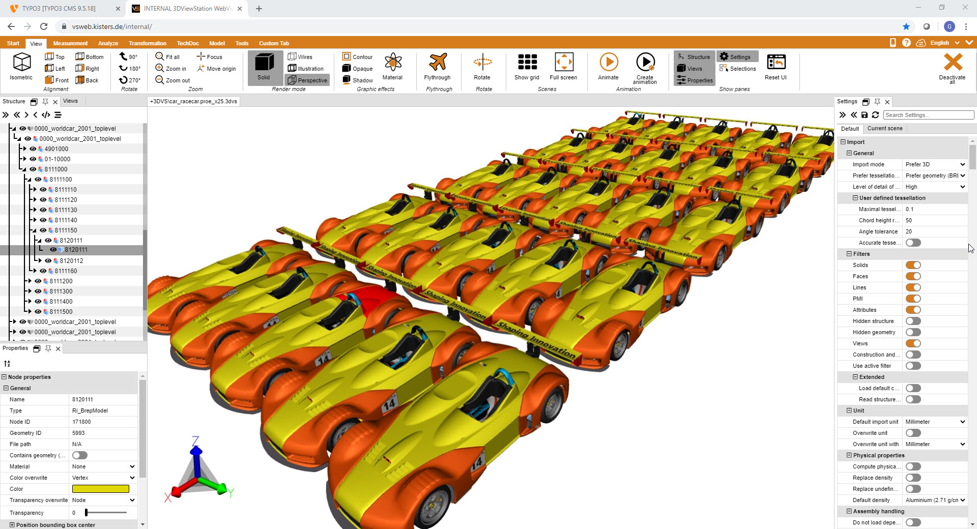 catia viewing large assembly cars