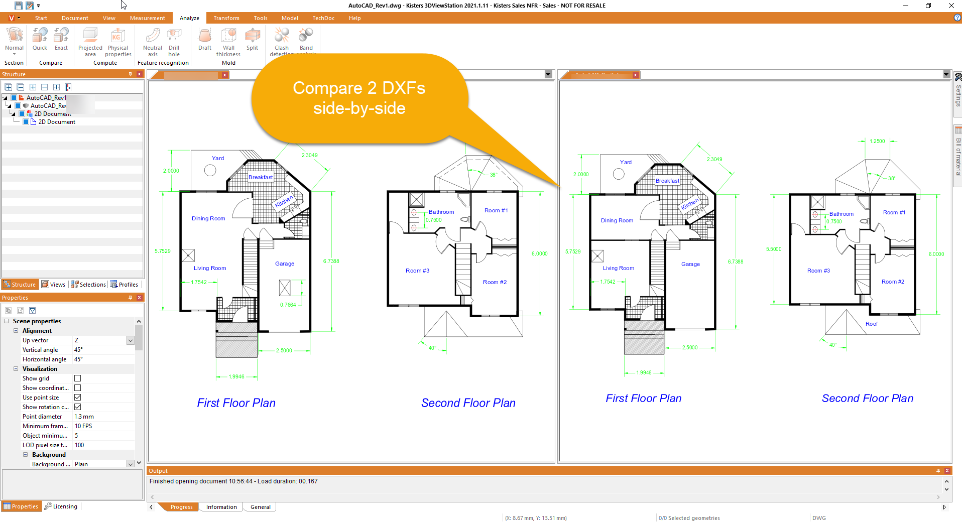 dxf viewer online trueview side-by-side compare vergleich